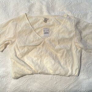 J. Crew Factory linen dress Ivory lined Large NWT